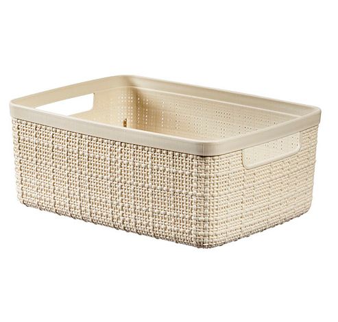 Jute Opbergbox Wit Small 5l 26,5x20 H10,5cm Rechthoek Offwhite  Curver