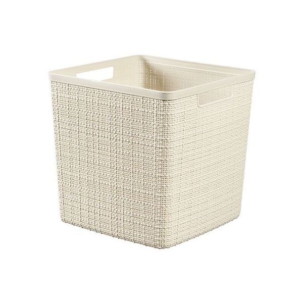 Curver Jute Opbergbox Wit Cube 17l Vierkant Offwhite