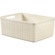 Jute Opbergbox Wit Medium 12l 36,2x28.2x H14,5cm Rechthoek Offwhite 