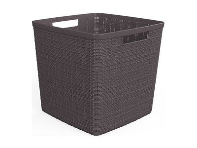 Jute Opbergbox Donkerbruin Cube 17l 27,9 X27,9xh27cm Vierkant Peppercorn