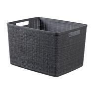 Jute Box De Rangement Gris Fonce Large 20l 36,2x28,2xh23cm Rect. Deep Shadow 