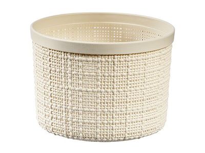 Jute Opbergbox Wit Rond 2l D17,1xh12.6  Rond Offwhite +deksel