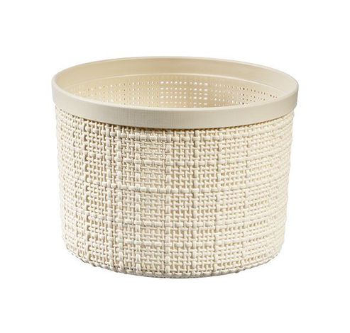 Jute Opbergbox Wit Rond 2l D17,1xh12.6  Rond Offwhite +deksel  Curver