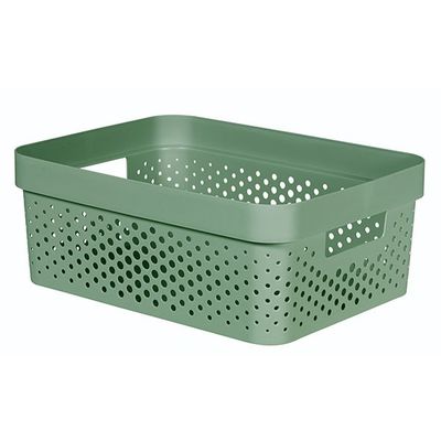 Infinity Recycled Box 11l Dots Vert 35.6x26.6xh13.6cm  Curver