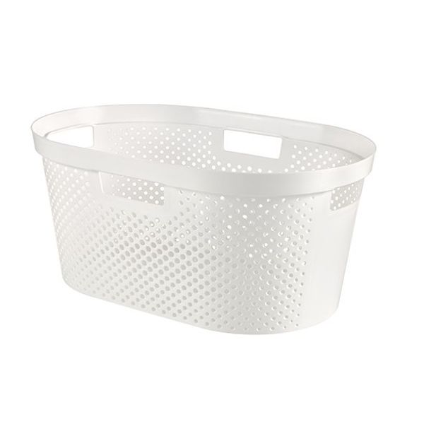 Infinity Recycled Wasmand Dots 40l Wit 58.5x38xh26.5cm 