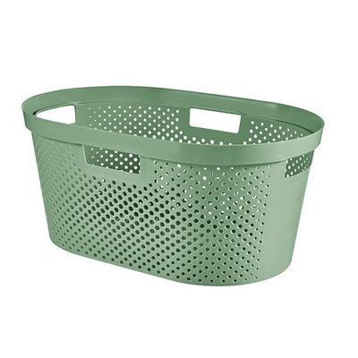 Infinity Recycled Panier Linge Dots 40l Vert 58.5x38xh26.5cm  Curver