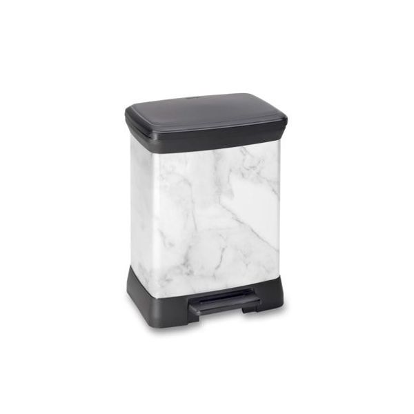 Curver Decobin Pedaalemmer 30l Marble 39x29xh50.5cm