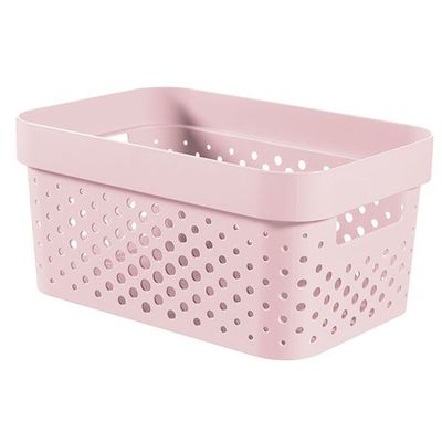 Infinity Recycled Box 4,5l Dots Rose  26x17,5xh12,3cm  Curver