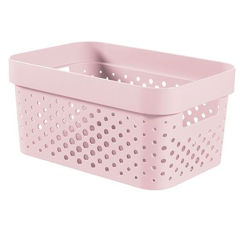 Infinity Recycled Box 4,5l Dots Rose  26x17,5xh12,3cm  Curver