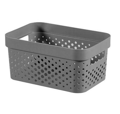 Infinity Recycled Box 4.5l Dots Gris 26x17,5xh12,3cm  Curver