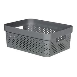 Infinity Recycled Box 11l Dots D.grijs 35.6x26.6xh13.6cm 