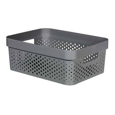 Infinity Recycled Box 11l Dots Gris 35.6x26.6xh13.6cm  Curver