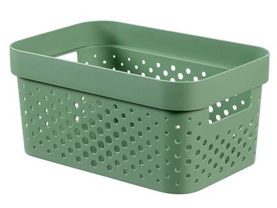 Infinity Recycled Box 4,5l Dots Groen 26x17,5xh12,3cm
