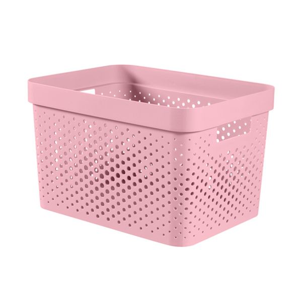 Curver Infinity Recycled Box 17l Dots Roze 35.5x26.2xh21.9cm