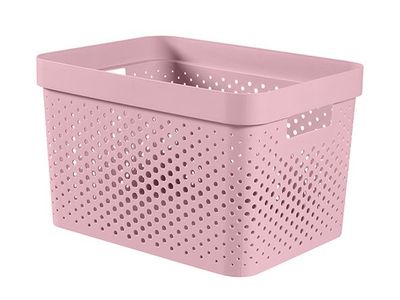 Infinity Recycled Box 17l Dots Roze 35.5x26.2xh21.9cm