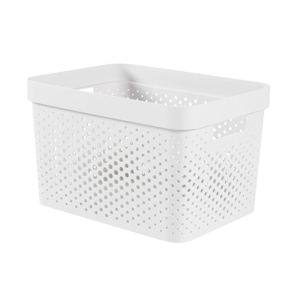 Curver Infinity Recycled Box 17l Dots Wit 35.5x26.2xh21.9cm