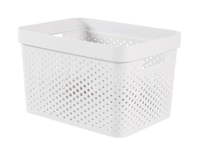 Infinity Recycled Box 17l Dots Wit 35.5x26.2xh21.9cm