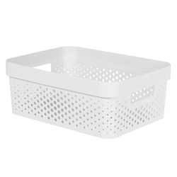 Curver Infinity Recycled Box 11l Dots Wit 35.6x26.6xh13.6cm 