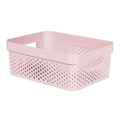 Infinity Recycled Box 11l Dots Roze 35.6x26.6xh13.6cm 