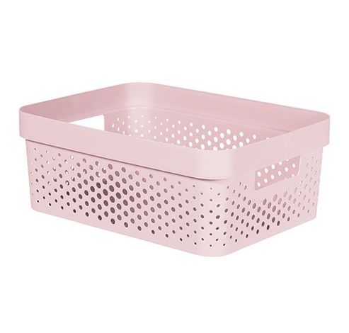 Infinity Recycled Box 11l Dots Roze 35.6x26.6xh13.6cm  Curver