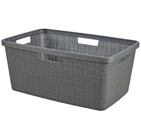 Jute Panier A Linge Gris Fonce 46l 59.4x39.4xh25cm Deep Shadow  Curver