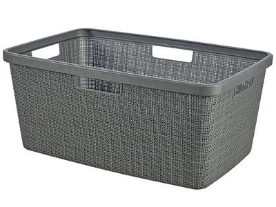 Jute Wasmand Donkergrijs 46l 59.4x39.4x H25cm Deep Shadow