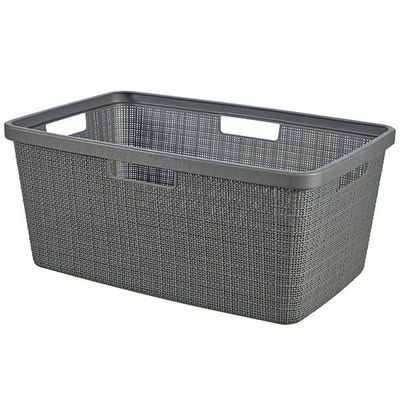 Jute Panier A Linge Gris Fonce 46l 59.4x39.4xh25cm Deep Shadow  Curver