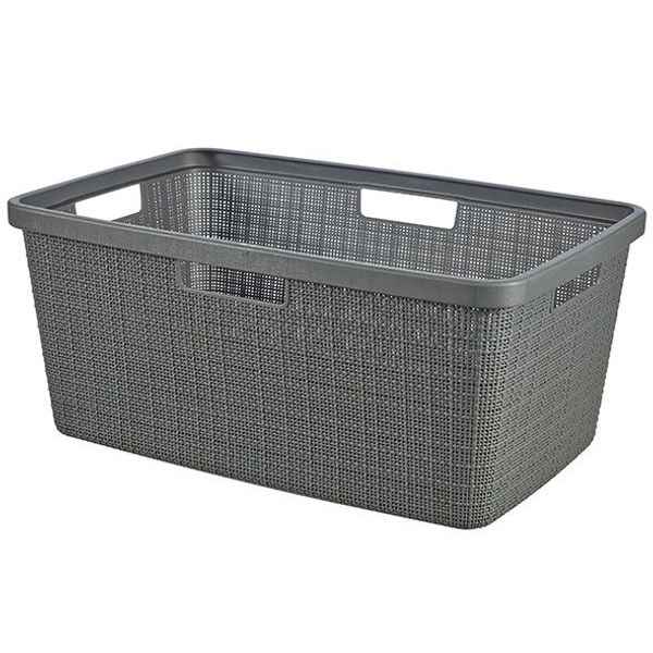 Jute Wasmand Donkergrijs 46l 59.4x39.4x H25cm Deep Shadow 