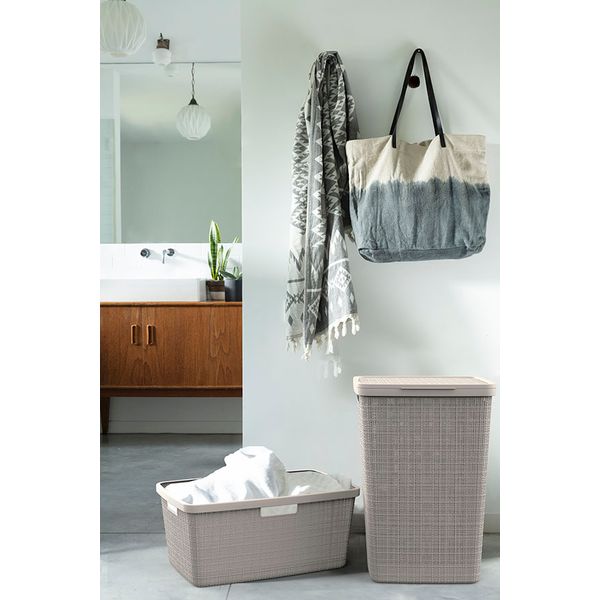 Curver Jute Wasbox Wit 58l 43x34x58.2cm Offwhite