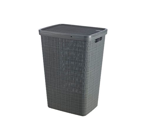 Jute Wasbox Donkergrijs 58l 43x34x58.2cm Deepshadow  Curver