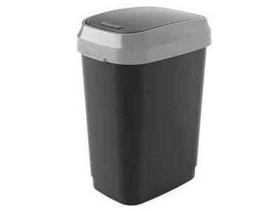 Dual Swing Afvalemmer M Zwart 30l 26x37x H47,5cm