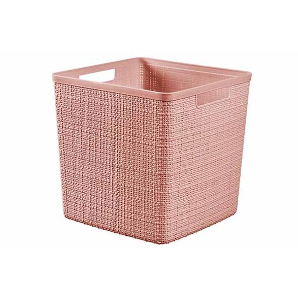 Jute Opbergbox Rose Dawn Cube 17l 27,9x2 7,9xh27cm 