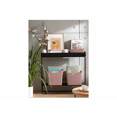 Jute Box De Rangement Rose Dawn M 12l 36 X28.2x14.5cm 