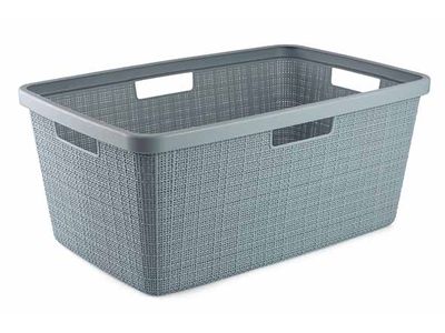 Jute Wasmand Smokey Grey 46l 59x39xh26cm 