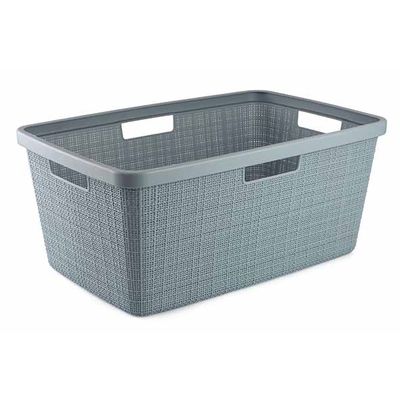 Jute Wasmand Smokey Grey 46l 59x39xh26cm  