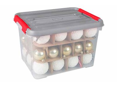 Handy Plus Kerstbox 50l 60x40xh29cm Grijs Deksel - Tussenkarton