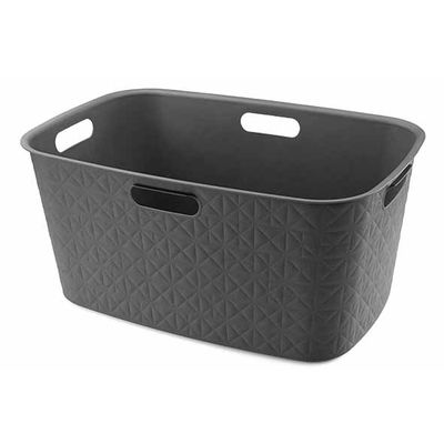 Softex Panier A Linge 45l Anthracite 57x37xh27cm  Curver