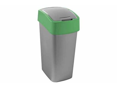 Flip Bin Afvalemmer 45l Grijs / Groen 29,4x37,6xh65,3cm