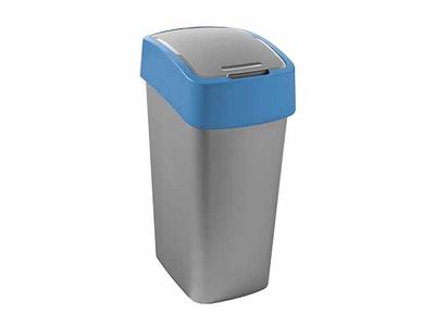 Flip Bin Afvalemmer 45l Grijs / Blauw 29,4x37,6xh65,3cm