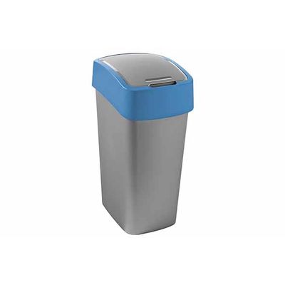 Flip Bin Afvalemmer 45l Grijs / Blauw 29,4x37,6xh65,3cm  Curver