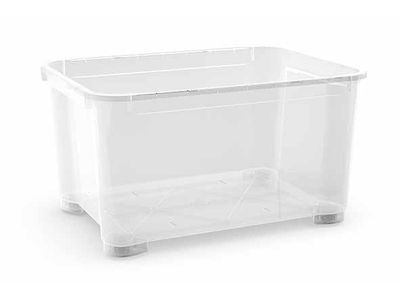 T-box Box De Rangement Xxl 145l Avec Roues - Transparent - 79,5x58xh43,5cm