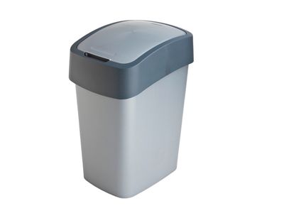 Flip Bin Vuilbak 25l Zilver- Anthraciet 