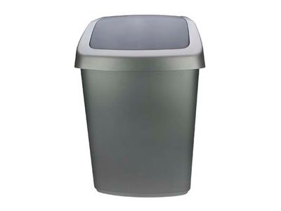 Poubelle Swing 25l Argent/anthracite Rp