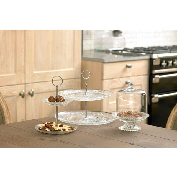 Cosy & Trendy Retro Etagere Met 2 Niveaus D13-18xh23,5 Cm Glas