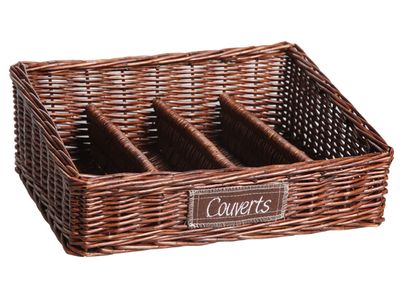 Bestekbak 4 Comp Bruin 34x28xh7-12cm R Iet