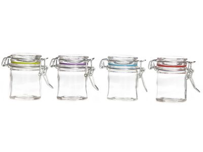 Bokaal Met Clip En Siliconen Ring 4ass D 4.5xh6cm - 50 Ml