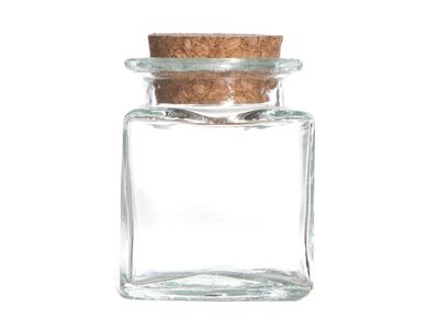 Bokaal Met Kurken Dop S12 5cl 4x4xh5,5cm Vierkantig Glas