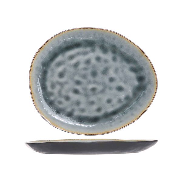 Laguna Blue-grey Plat Bord 27x23cm Ovaal  