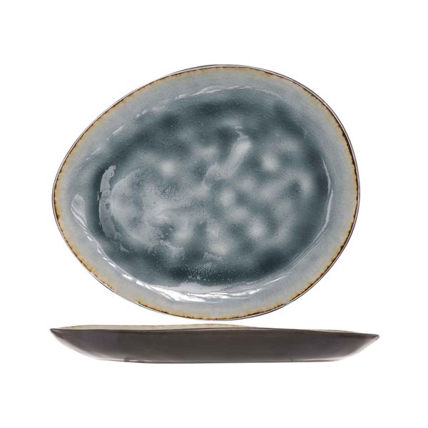 Cosy & Trendy Laguna Blue-grey Plat Bord 19,5x16cm Ova Al