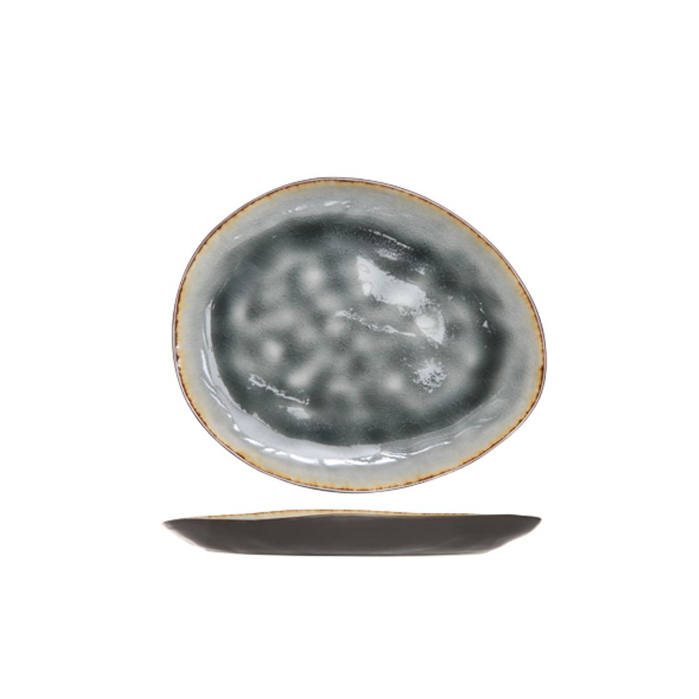 Laguna Blue-grey Plat Bord 19,5x16cm Ova Al 